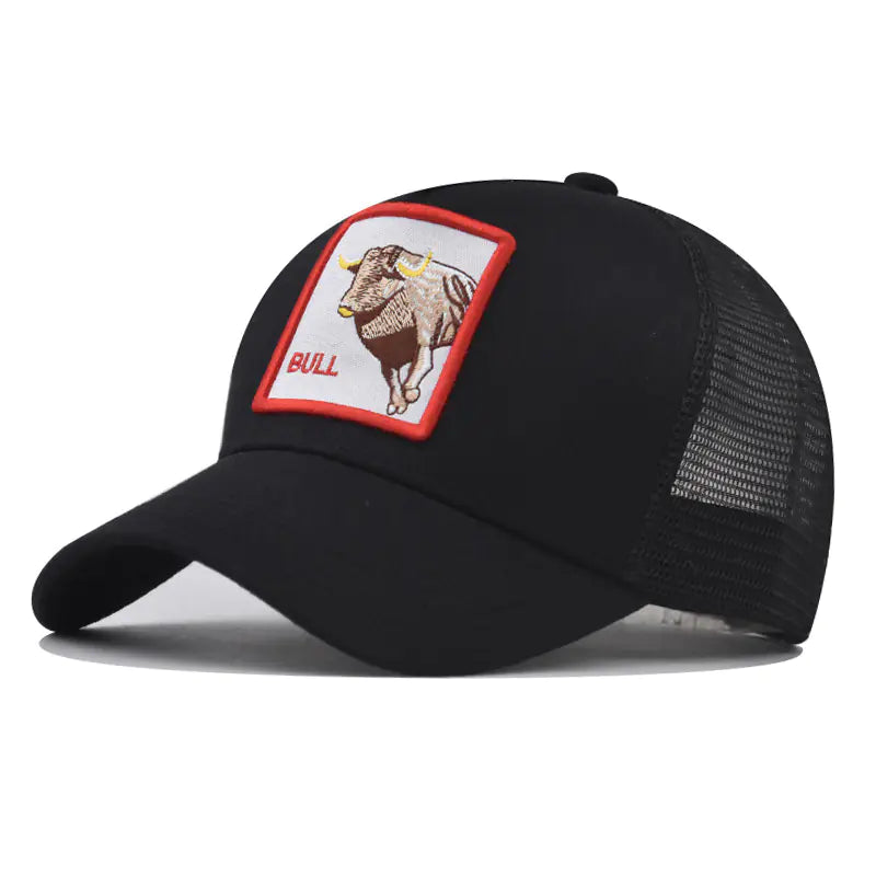 Spring Animal Embroidery Snapback Cap for Streetwear