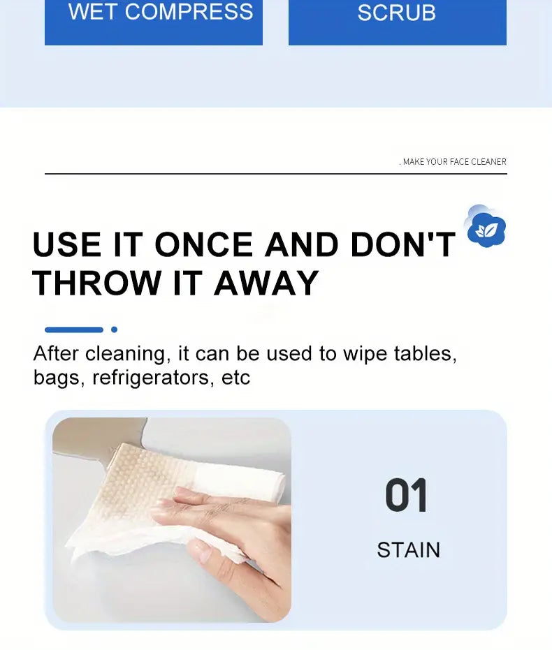 10 Pack Portable Pure Cotton Soft Towels for Travel