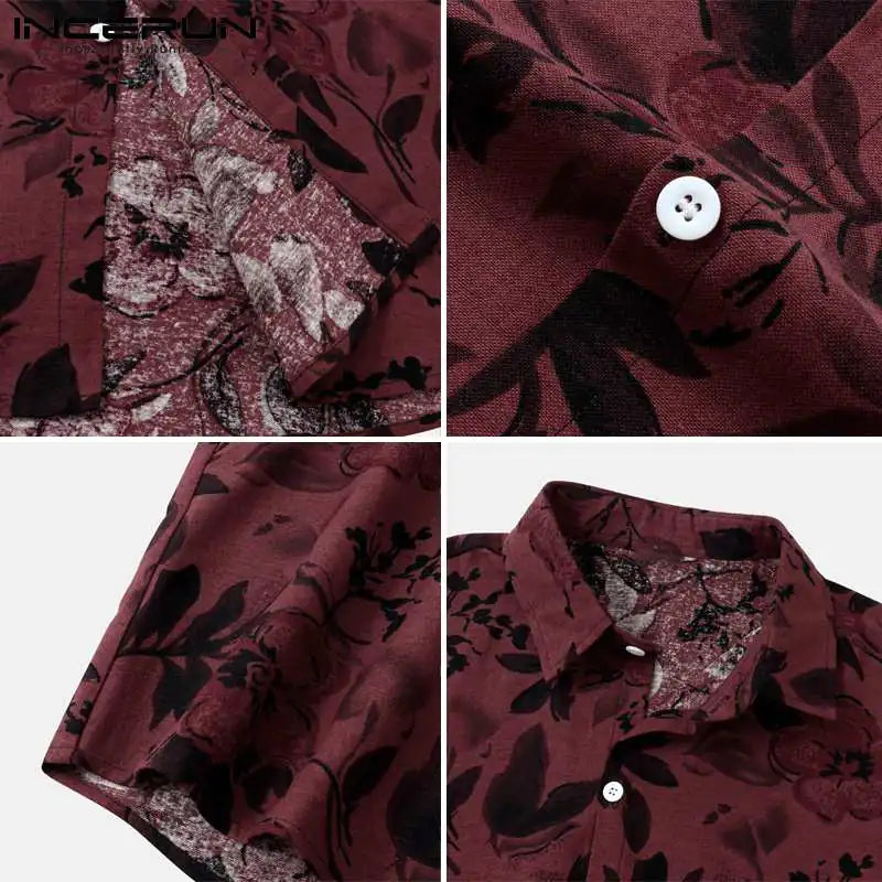 Men's Summer Printed Cotton Tee - Hawaiian Style