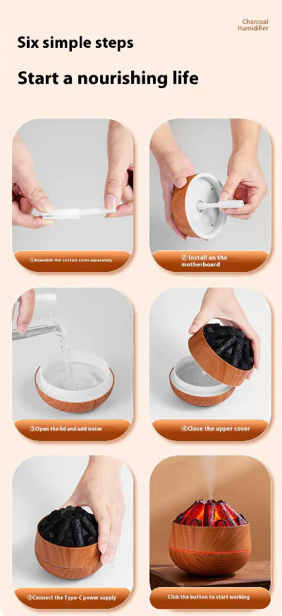 Ultrasonic Atomization Charcoal Air Humidifier