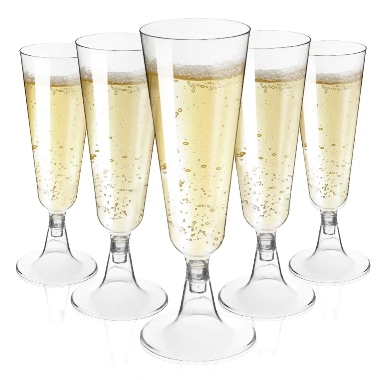 CALBODE 50 Pack New Clear Plastic Champagne glasses