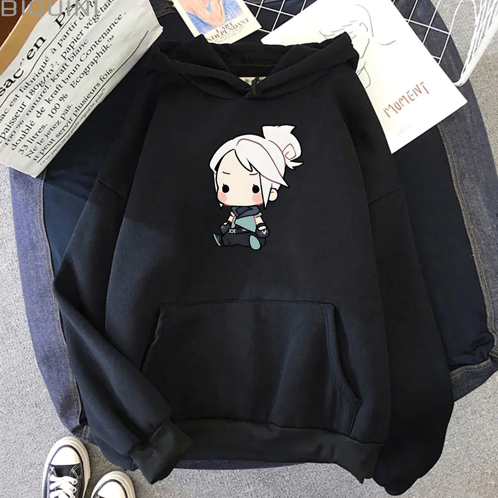 Anime Jett Playful Hoodie - Women’s Street Style
