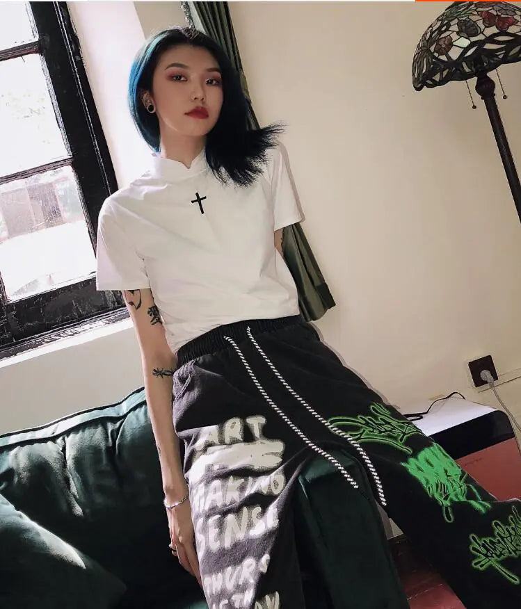 UrbanFlare Cross Tee, Street Hip-Hop Short Sleeve