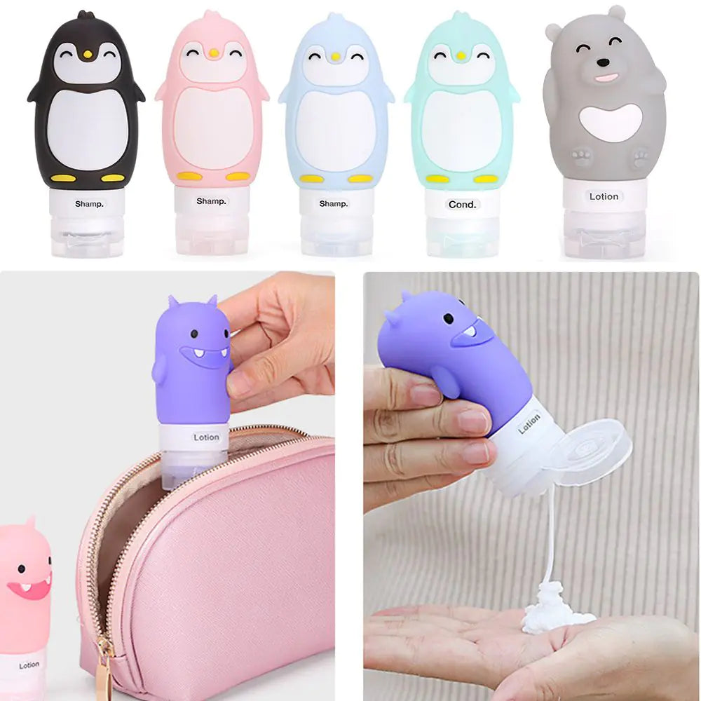 Travel Silicone Mini Bottles Set for Shampoo & Cosmetics