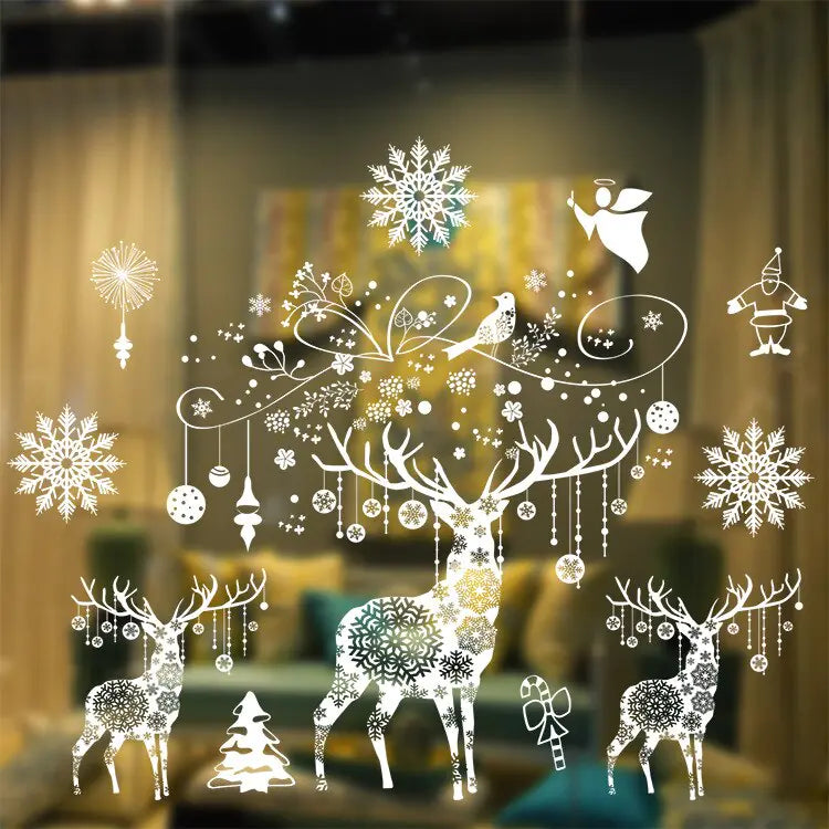 Christmas and New Year Static Cling Window Decorations