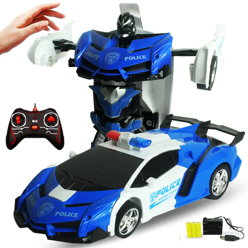 Remote Control Transforming Car Robot Toy for Kids