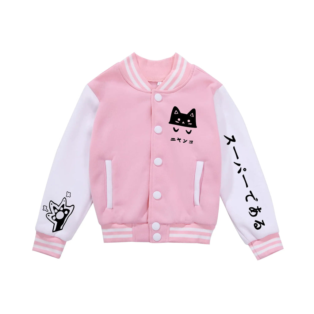 NICNZQI Kids Varsity Jacket Girls Bomber Jacket