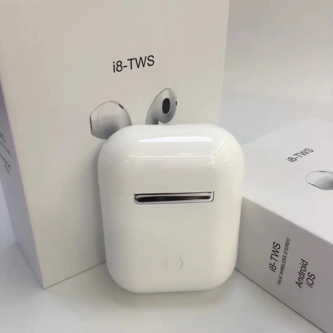 i8 Wireless Bluetooth Earbuds (Dual Ear Headphones)