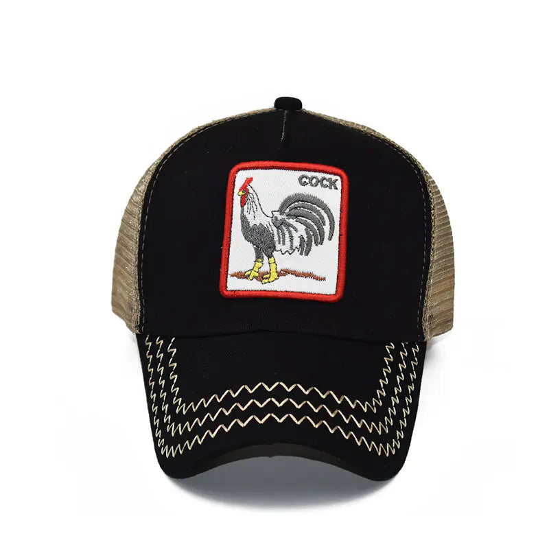 Spring Animal Embroidery Snapback Cap for Streetwear