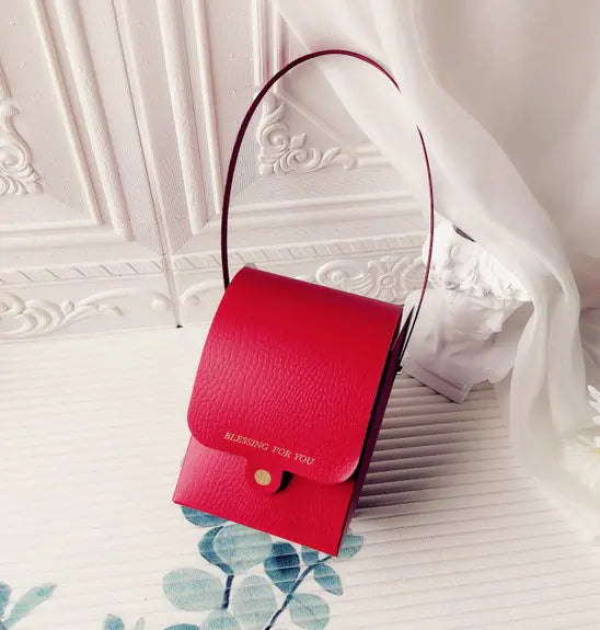 New Year Gift Box with Handle for Weddings and Favors