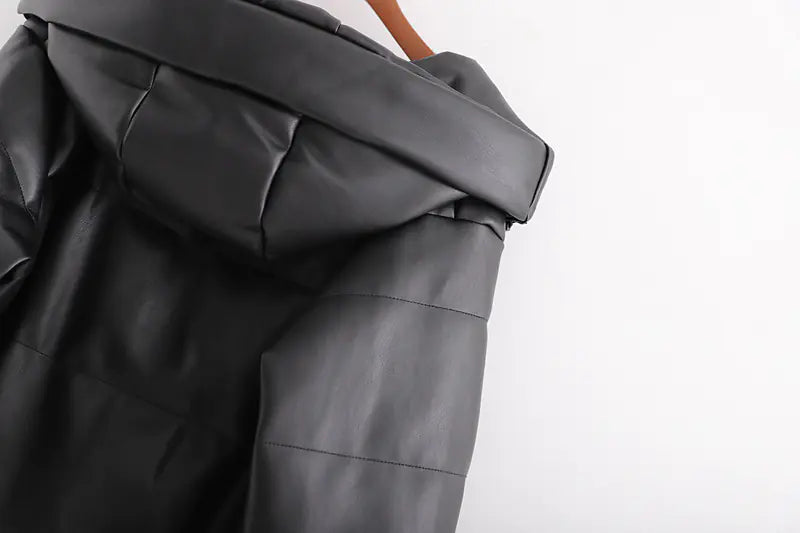 Warm Cotton Jacket, PU Leather Coat, PU Jacket