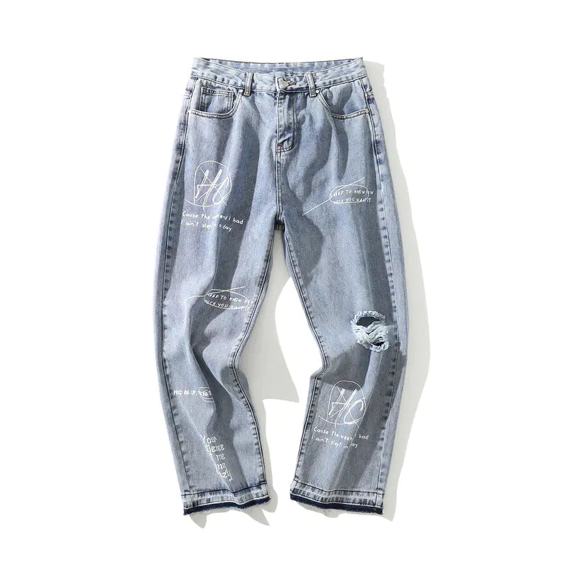 TKPA Urban Graffiti Wide-Leg Jeans
