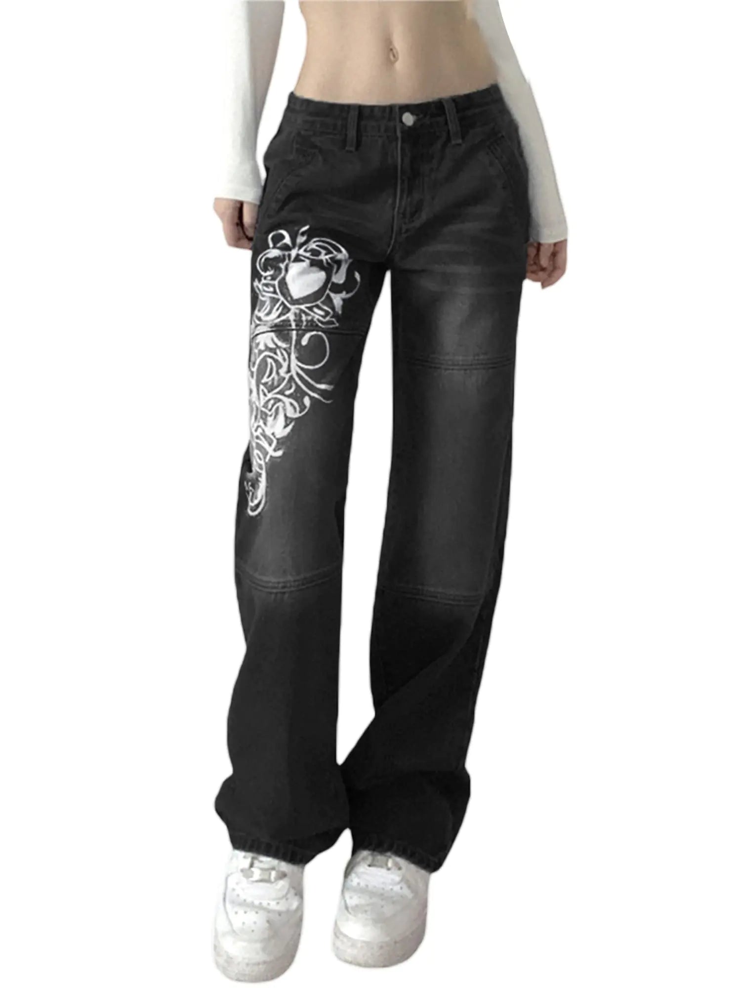 Womens Baggy Denim Pants High