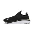 PUMA Womens Softride Pro Echo Slip On Cross Trainer PUMA Womens Black-Gray Fog-PUMA Womens White 9.5