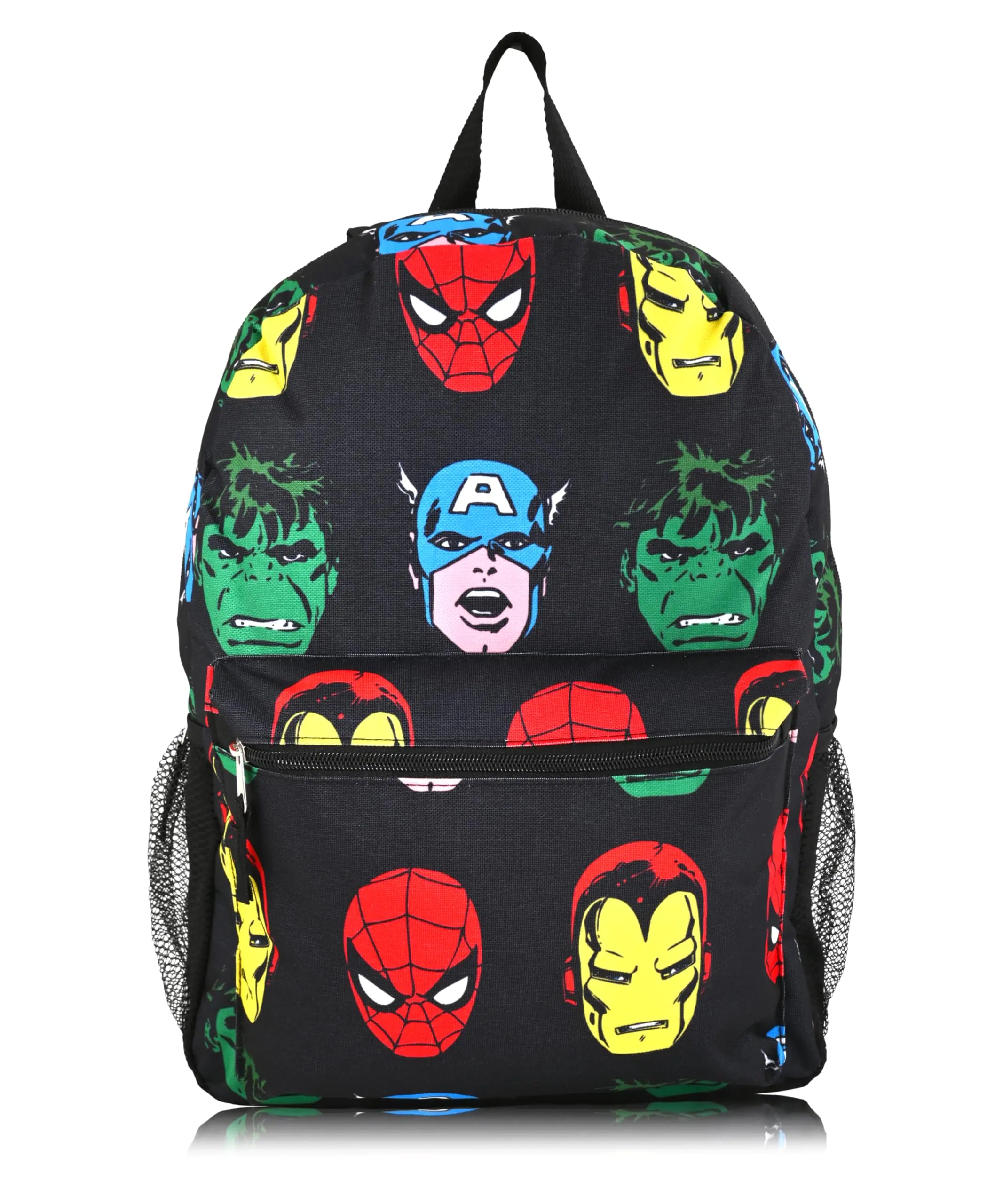 Marvel Spiderman Iron Man Hulk and Captain America Backpack for School - 16"