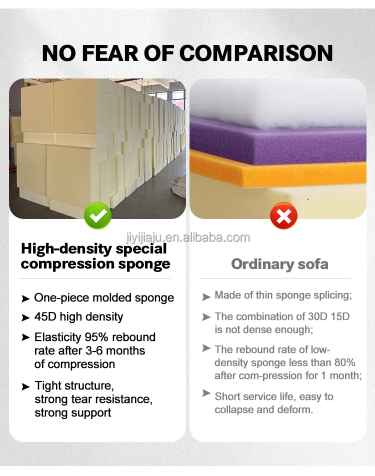 JIYI Boneless Sofa Cloud Style Vacuum Compressed Sofa Set For Modern Living Rooms