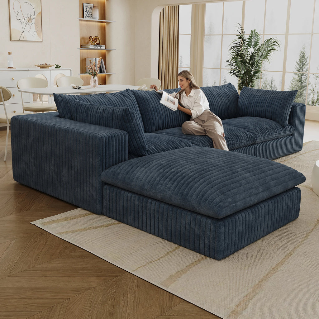 JIYI Boneless Sofa Cloud Style Vacuum Compressed Sofa Set For Modern Living Rooms
