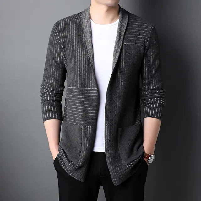 Men's Stylish Long Knit Cardigan
