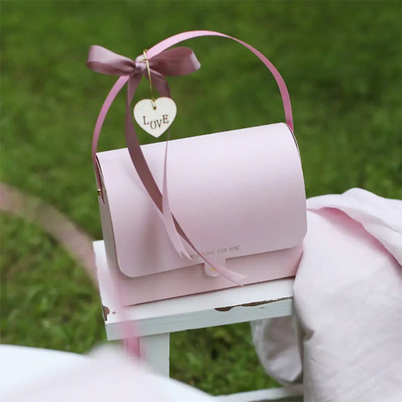 New Year Gift Box with Handle for Weddings and Favors