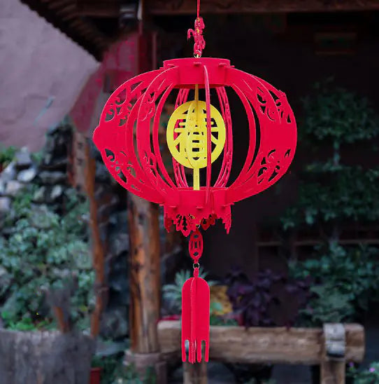 New Year Red Lanterns, Eco-Friendly Felt Decorations