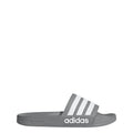 adidas Mens Adilette Shower Slides Grey/White/Grey 5