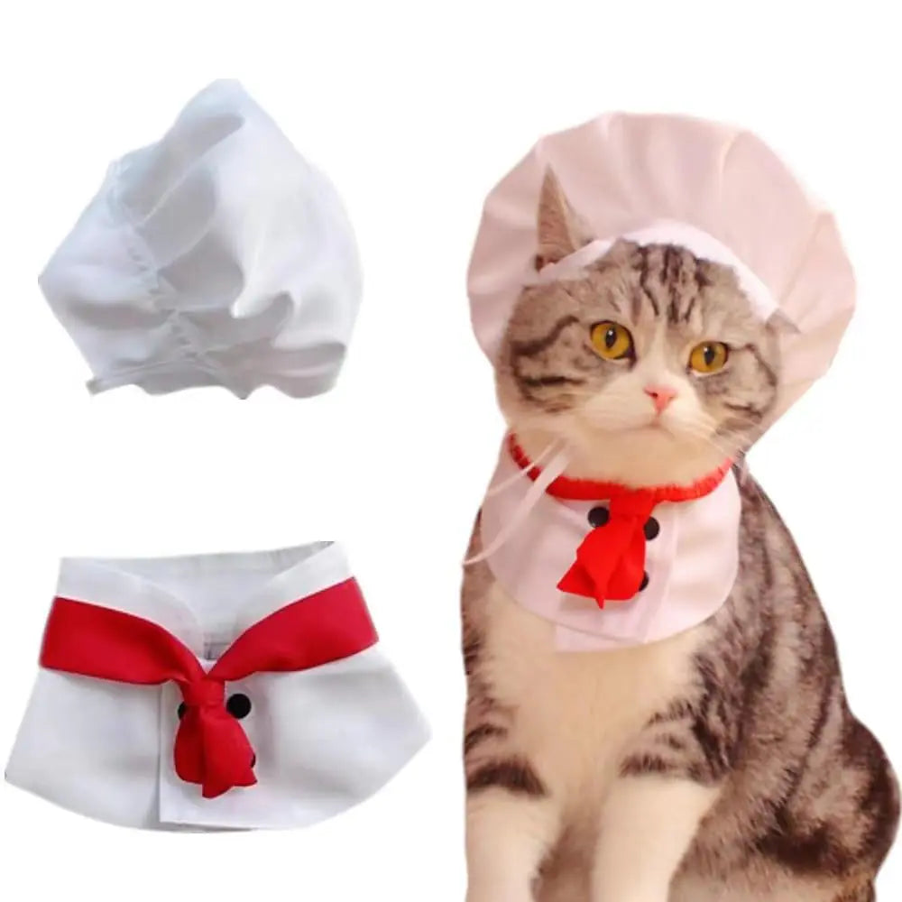 Pet Chef Hat Costume Set