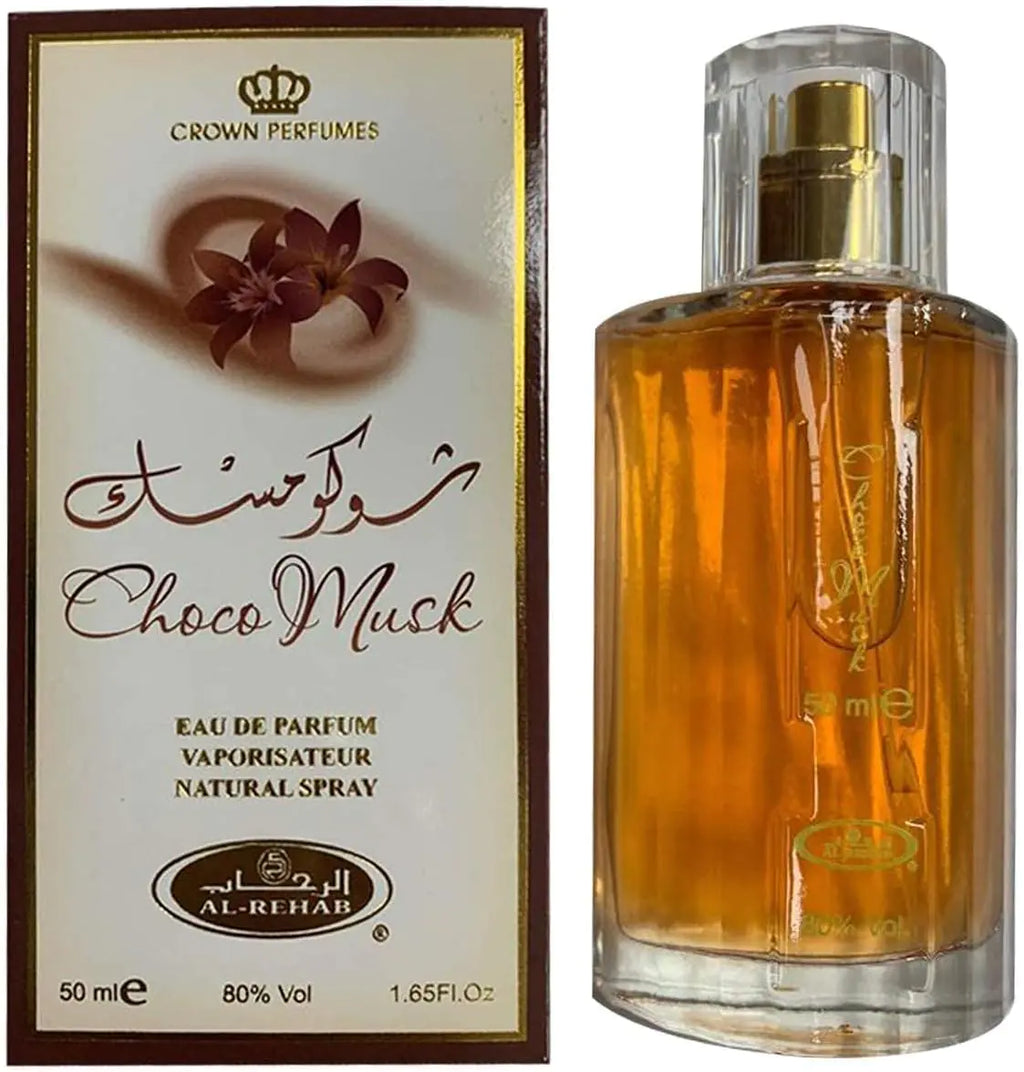 Choco Musk - AlRehab Body Spray Perfume for Men by Crown-perfume (50 ml/1.65 fl. oz)