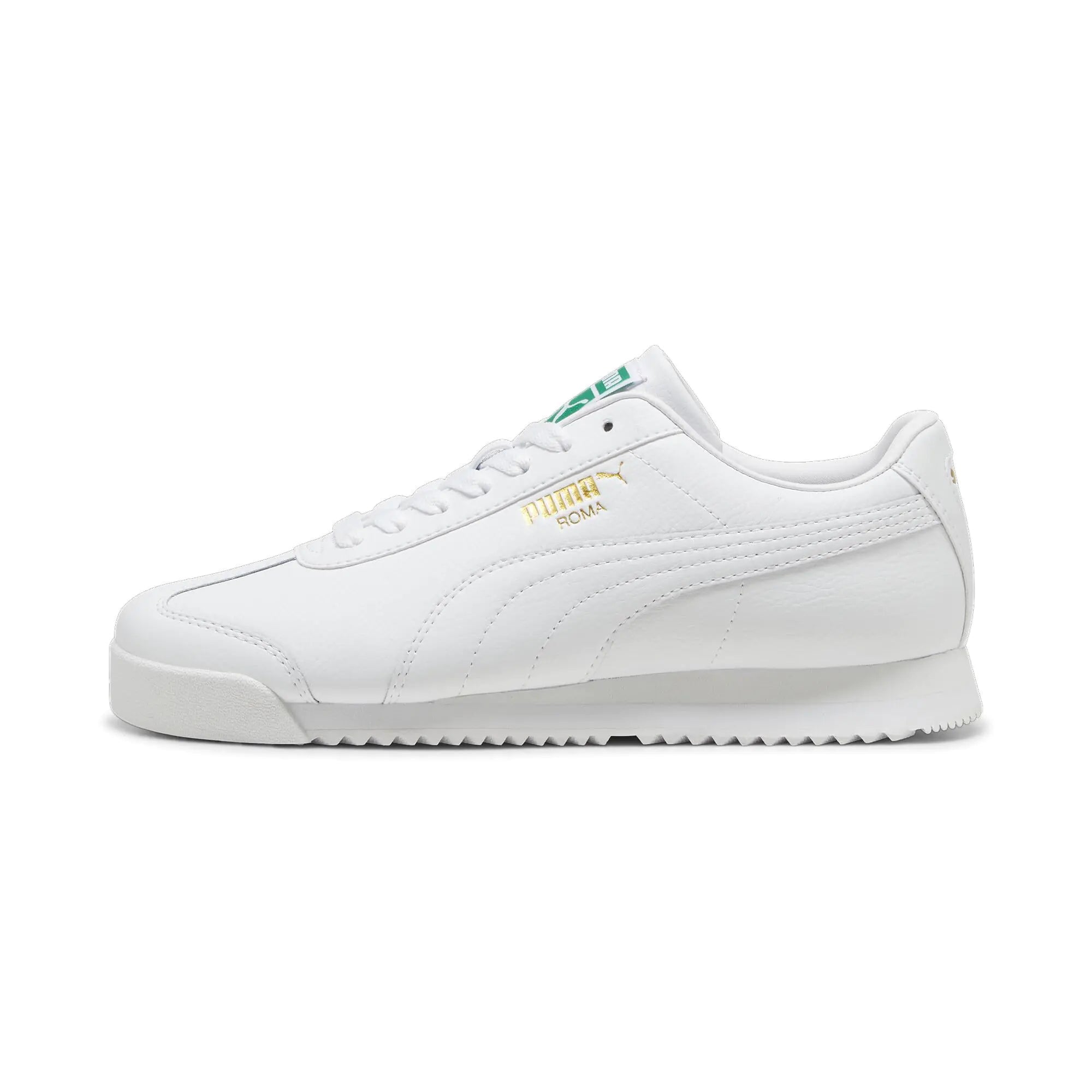 PUMA Mens Roma Sneaker 24-Standard White-Archive Green 9.5