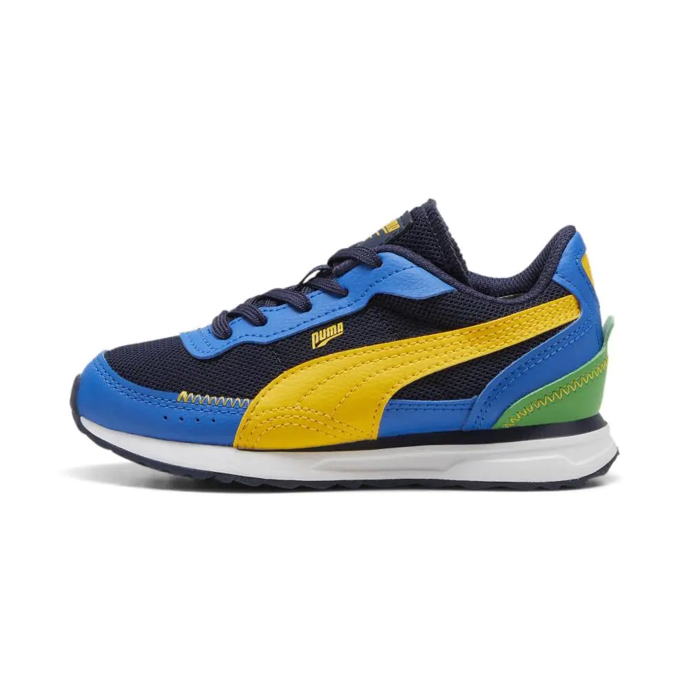 PUMA Road Rider Sneaker Navy-Yellow Sizzle 6 US Unisex Big Kid