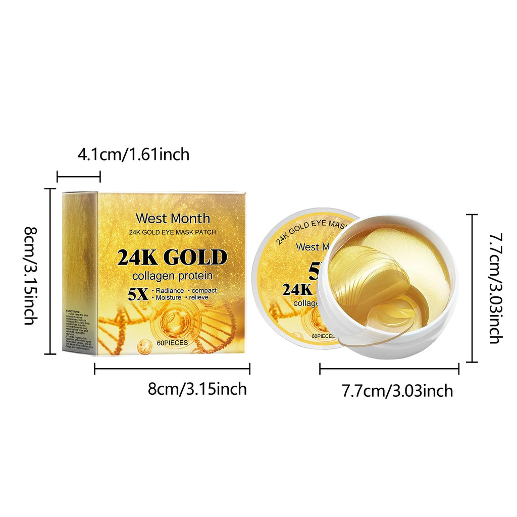 24k Gold Facial Skin Care Set Anti Wrinkle Fade Dark Circles Firming Moisturizing Repairing Eye Mask Essence Korean Cosmetics