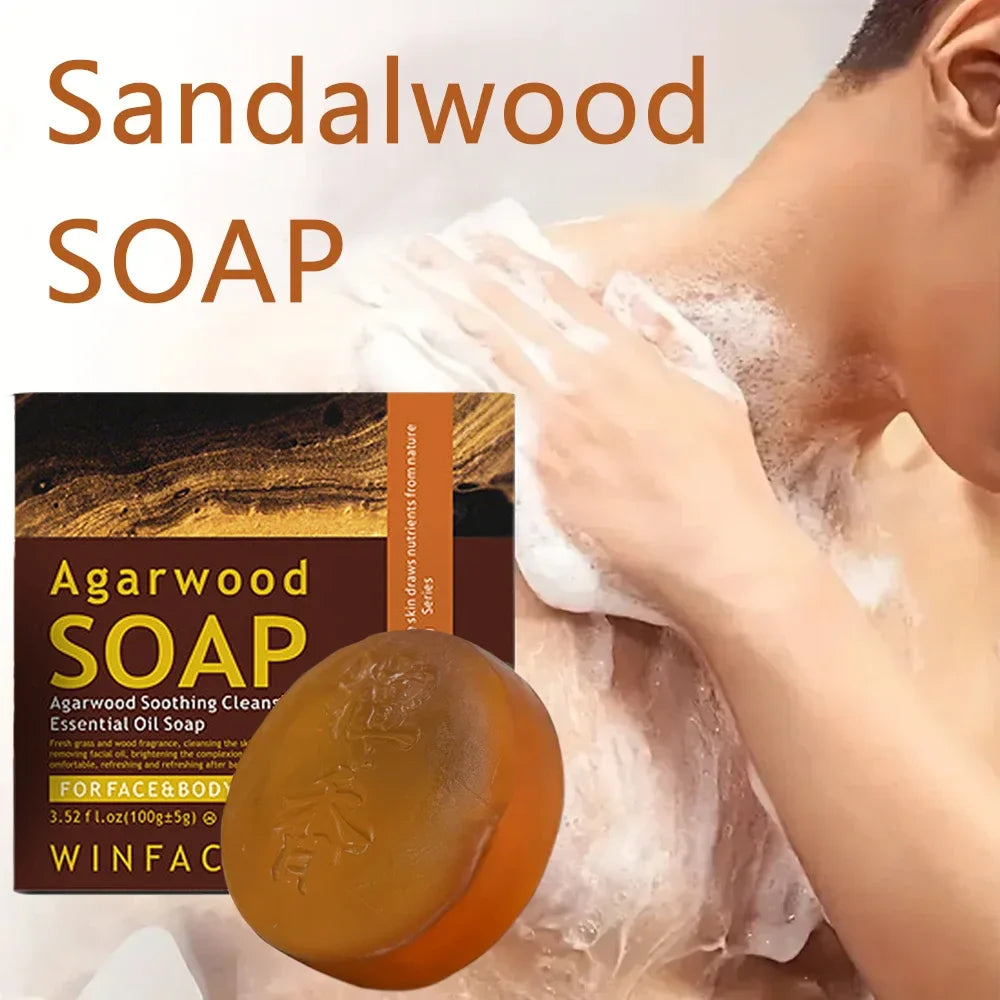 Handmade Whitening Soap Skin Care Deep Cleansing Moisturizing Cleansing Essential oil Mild Soap Brightens Skin Sandalwood Soap