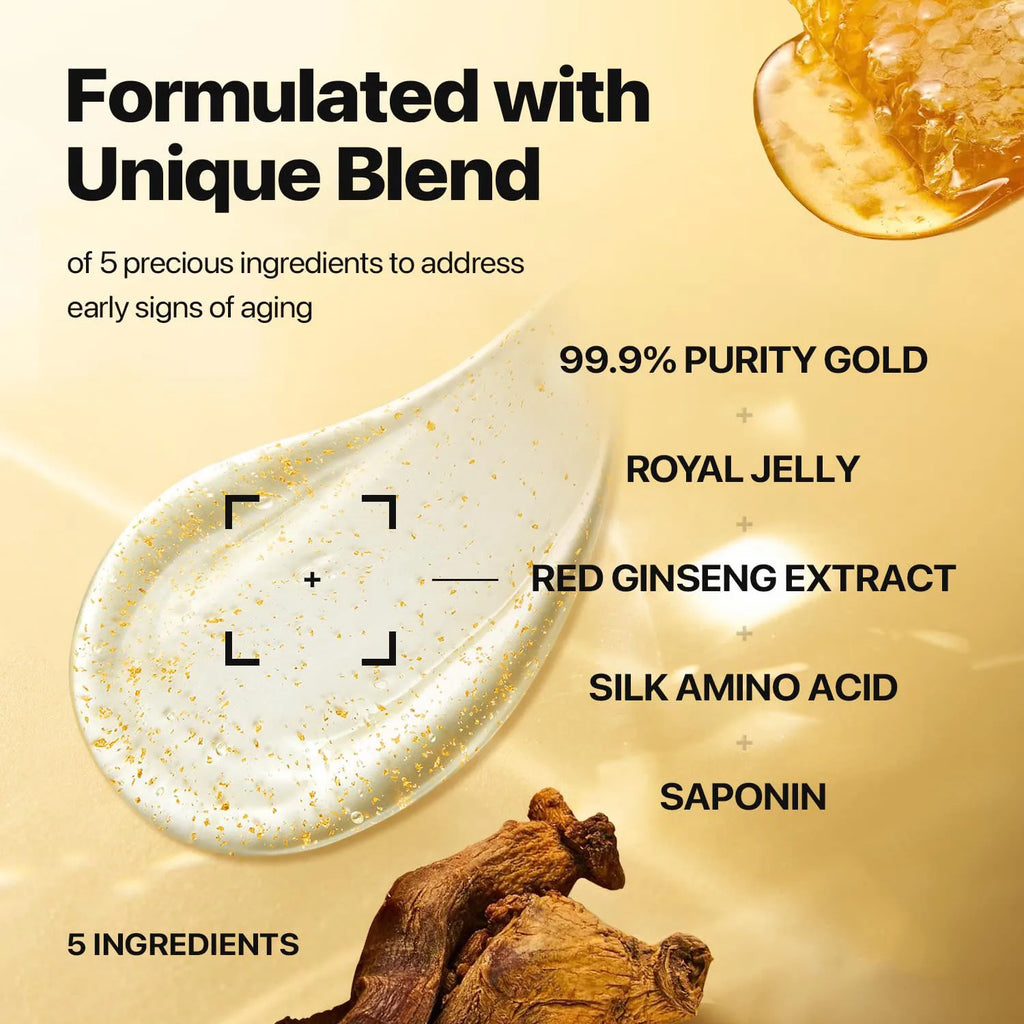 Nature Ginseng Gold Silk Watery Cream Gold Premium Skin Care,Anti-Aging Moisturizer for Skin, Wrinkle Care with Ginseng Saponins