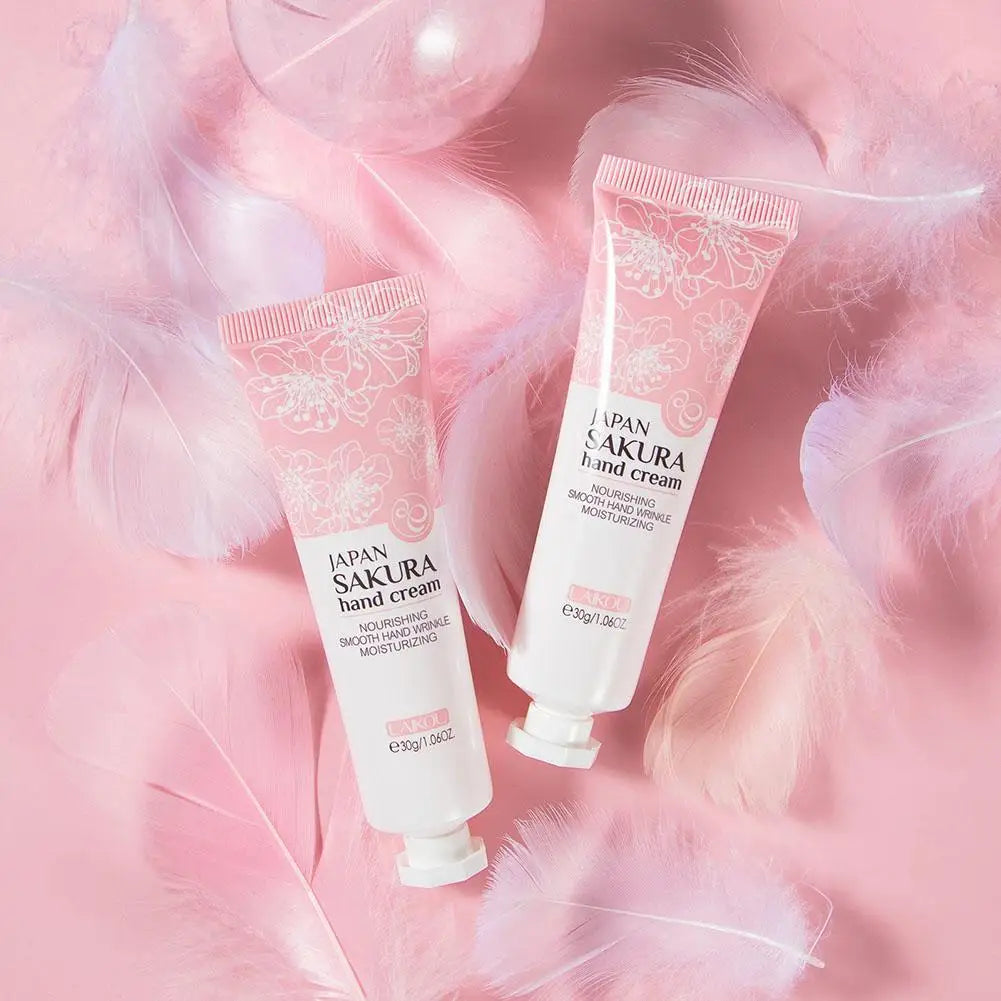 Collagen Sakura Hand Cream Skin Soften Nourish Anti-drying Deep Moisturizing Skin Care Cracked Repair Products