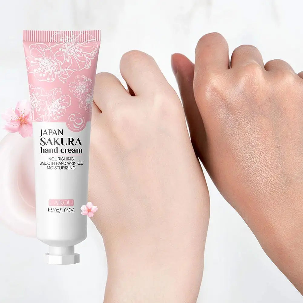 Collagen Sakura Hand Cream Skin Soften Nourish Anti-drying Deep Moisturizing Skin Care Cracked Repair Products