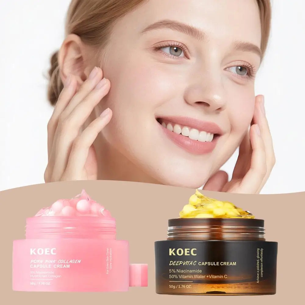 Koec Collagen Capsule Cream Deep Moisturizing Hydrating Strengthening Skin Barrier Long-lasting Nourishing Gentle Skin Care