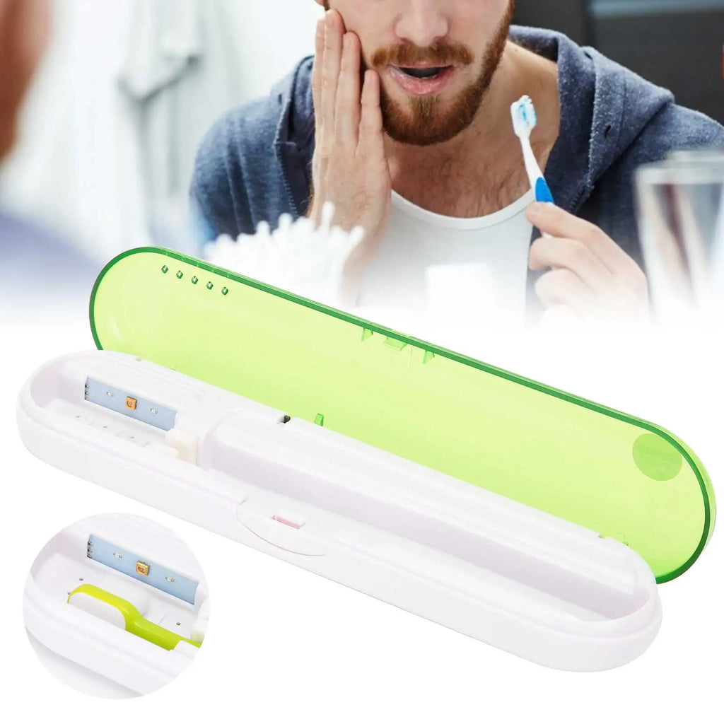 Toothpaste Cleaner ZL‑08L UV LED Toothbrush Holder Cleaner ABS Portable Ultraviolet Toothpaste Cleaner