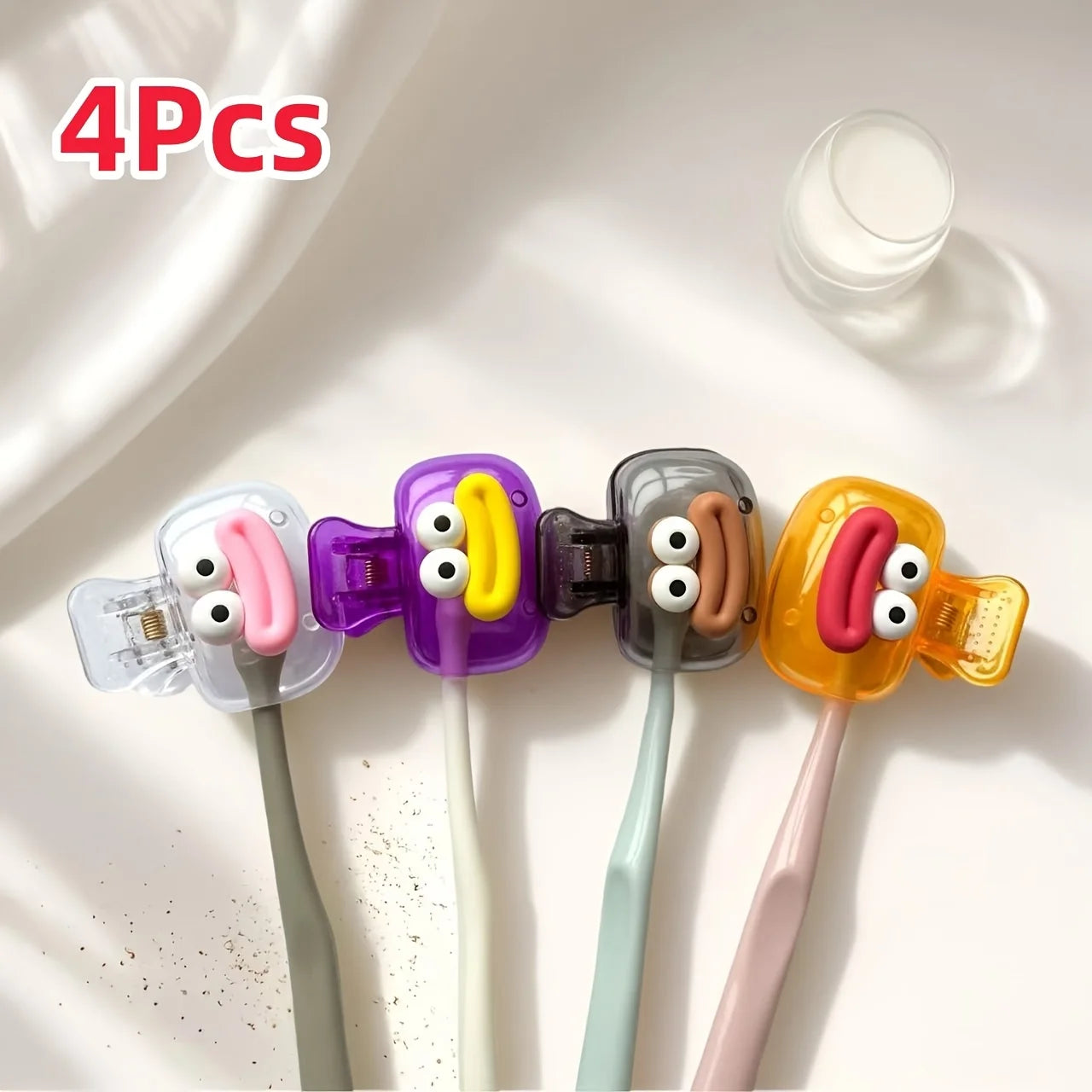 4Pcs Travel Toothbrush Head Covers Toothbrush Protector Cap Brush Pod Case Protective Portable Plastic Clip For Household Travel