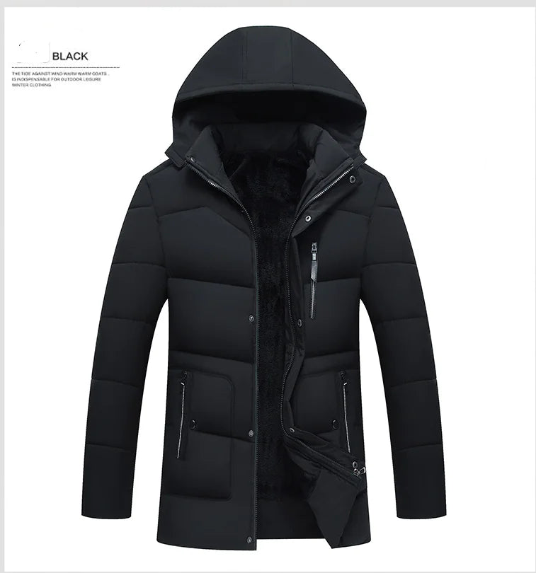 Hooded Jacket, Thick Cotton Coat, Down Jacket