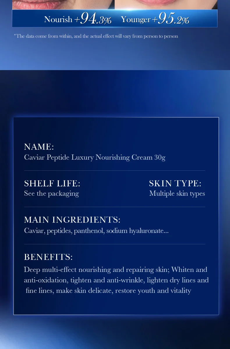 Anti-Wrinkle Face Cream Collagen Pearl Firming Lift Fade Fine Lines Caviar Moisturizing Smooth Brighten Korean Skin Care Product