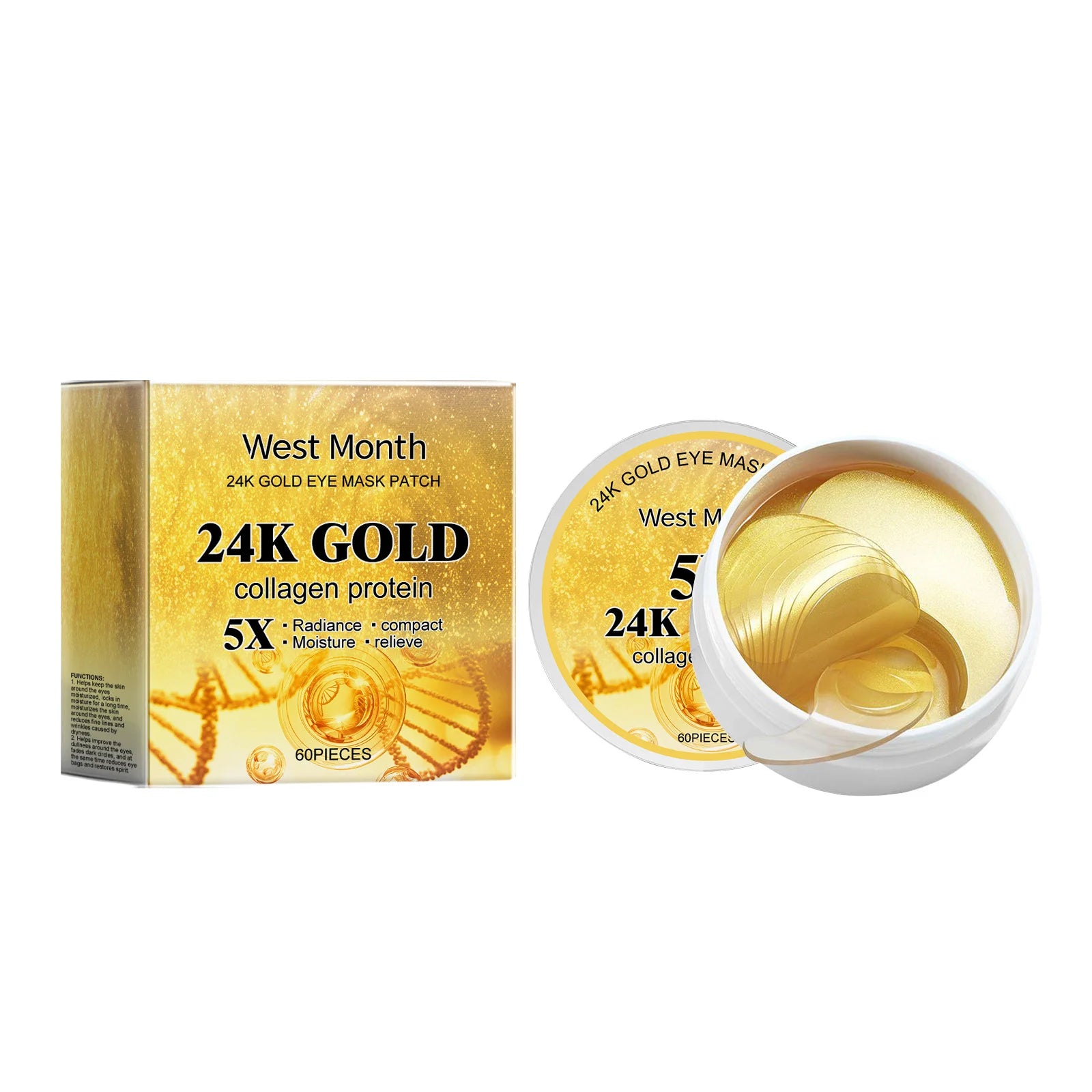 24k Gold Facial Skin Care Set Anti Wrinkle Fade Dark Circles Firming Moisturizing Repairing Eye Mask Essence Korean Cosmetics