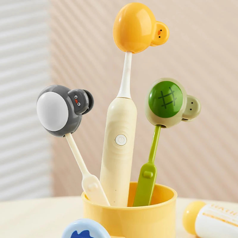 Portable Toothbrush Head Cover Dustproof Toothbrush Protective Cap Portable Plastic Clip For Household Travel Bathroom