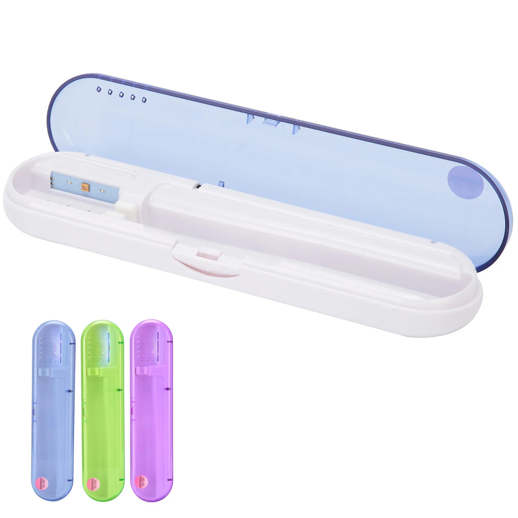 Toothpaste Cleaner ZL‑08L UV LED Toothbrush Holder Cleaner ABS Portable Ultraviolet Toothpaste Cleaner