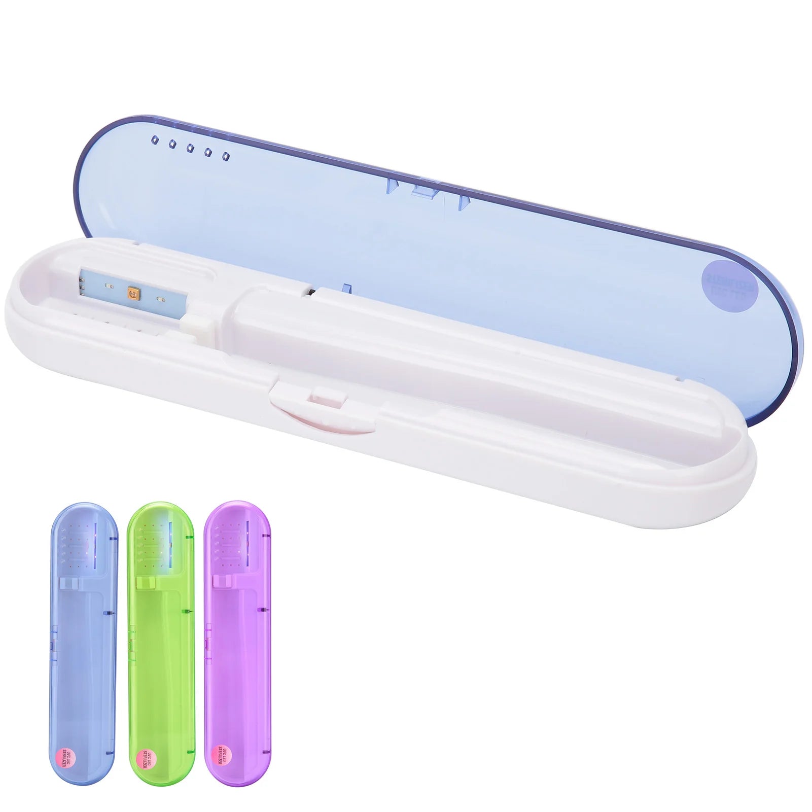 Toothpaste Cleaner ZL‑08L UV LED Toothbrush Holder Cleaner ABS Portable Ultraviolet Toothpaste Cleaner