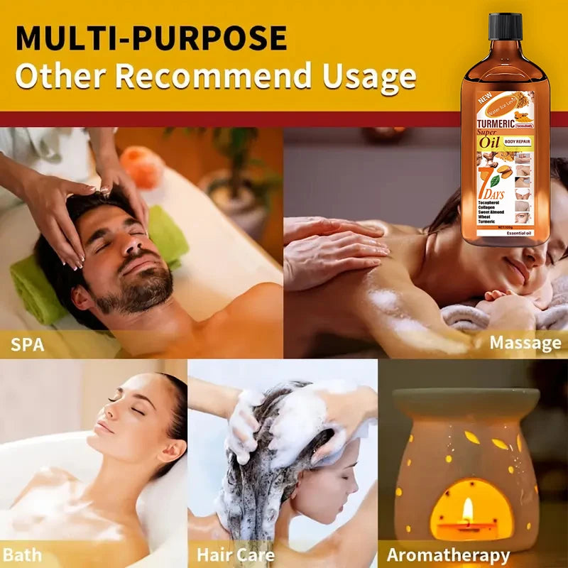 Turmeric Skin Care Essential Oil, Moisturizing and Brightening Effect, Gentle, Smooth, Delicate, Easy to Absorb, Repair and Brighten Skin. Suitable for Men and Women.