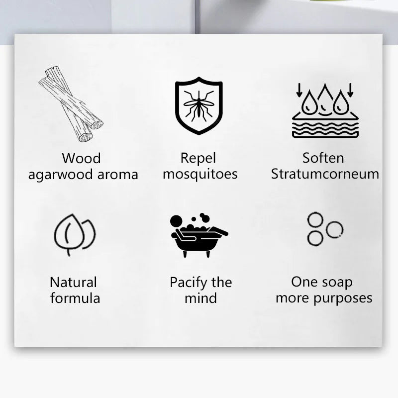 Handmade Whitening Soap Skin Care Deep Cleansing Moisturizing Cleansing Essential oil Mild Soap Brightens Skin Sandalwood Soap