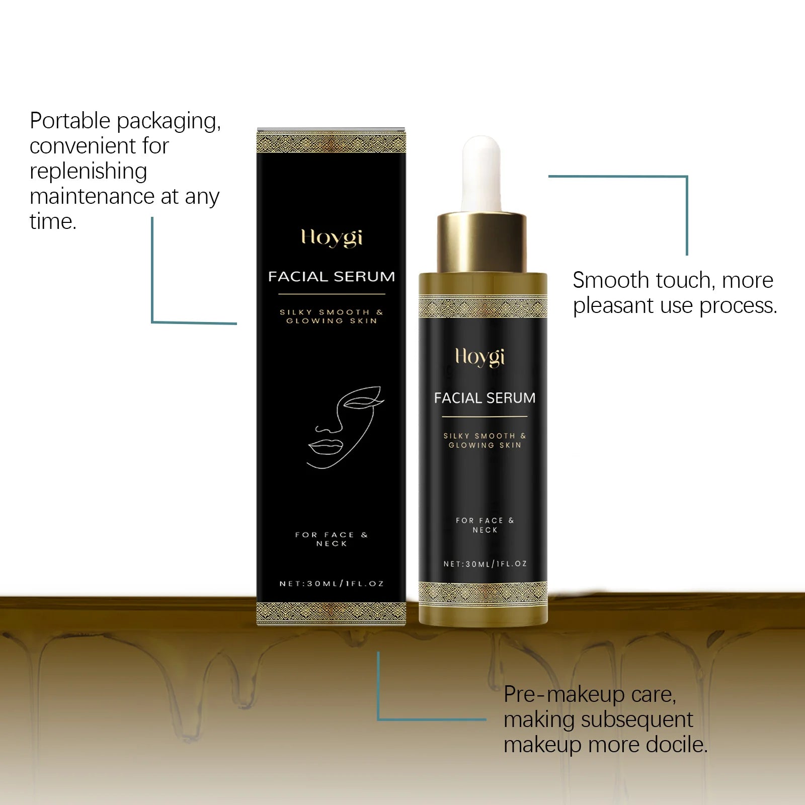 Facial Care Essence, Moisturizing, Radiance - Boosting, Lightweight, Hydrating, Smooth, Soft & Elastic Skin, Skincare Serum