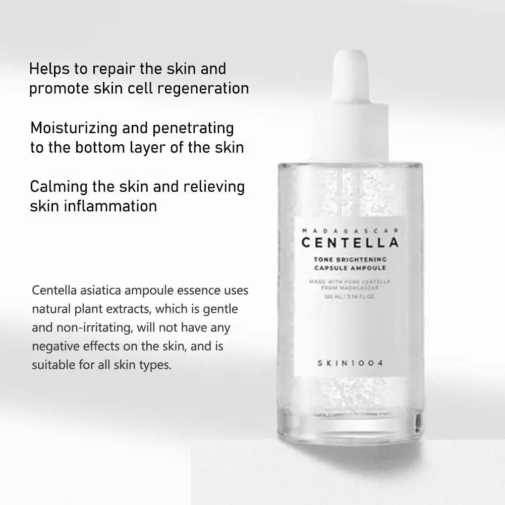 Centella Asiatica Serum 100ml Deep Hydration & Moisturizing Repair Soothes Breakouts Pink Salt Essence Korean Skincare