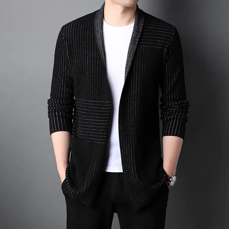 Men's Stylish Long Knit Cardigan