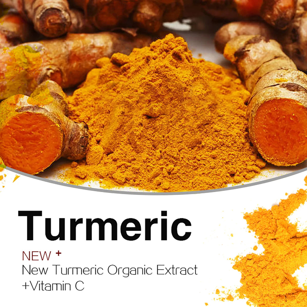 AILKE Organic Turmeric Whitening Skin Care Set, with Vitamin C, Clean Skin, Reduce Acne, Hydrating and Firming for Women