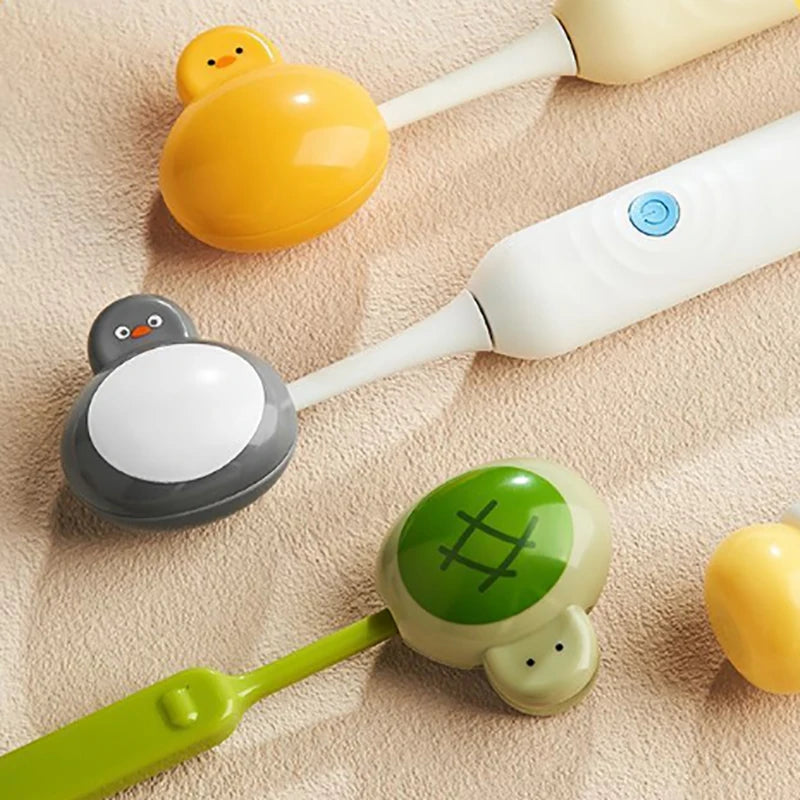 Portable Toothbrush Head Cover Dustproof Toothbrush Protective Cap Portable Plastic Clip For Household Travel Bathroom